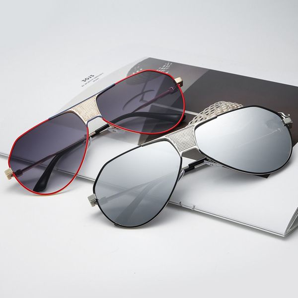 brand design sunglasses women men designer mirror good quality fashion metal oversized sun glasses vintage female male uv400 with box, White;black
brand design sunglasses women men designer mirror good quality fashion metal oversized sun glasses vintage female male uv400 with box, White;black