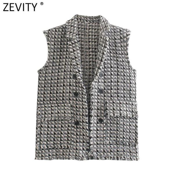 zevity women vintage houndstooth tassel design sleeveless vest jacket office lady suits waistcoat pockets outwear ct685 women's vests, Black;white
zevity women vintage houndstooth tassel design sleeveless vest jacket office lady suits waistcoat pockets outwear ct685 women's vests, Black;white