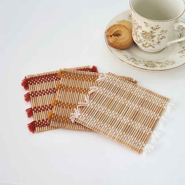 mats & pads bamboo cup mat holder japanese square drink mug coasters handmade heat insulation placemat home studio table decor
mats & pads bamboo cup mat holder japanese square drink mug coasters handmade heat insulation placemat home studio table decor