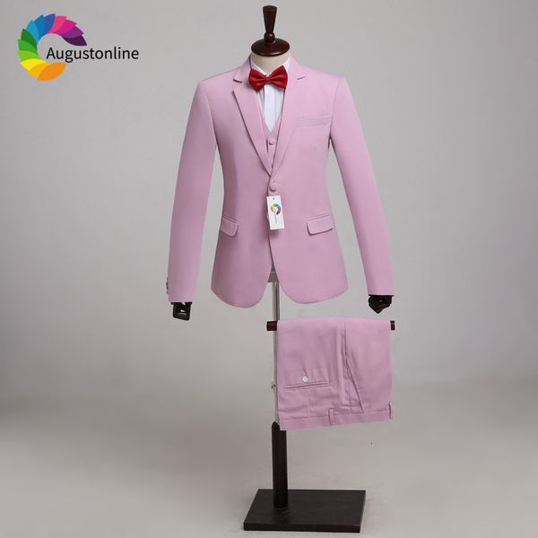 men's suits & blazers custom made pink men wedding suit man blazer jacket pants vest slim fit groom tuxedo 3 piece groomsmen u773, White;black
men's suits & blazers custom made pink men wedding suit man blazer jacket pants vest slim fit groom tuxedo 3 piece groomsmen u773, White;black