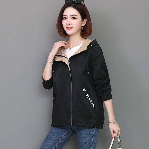 women's jackets 2021 spring autumn women jacket fashion hooded windbreaker female long sleeve casual loose coat outwear plus size m-4xl, Black;brown
women's jackets 2021 spring autumn women jacket fashion hooded windbreaker female long sleeve casual loose coat outwear plus size m-4xl, Black;brown