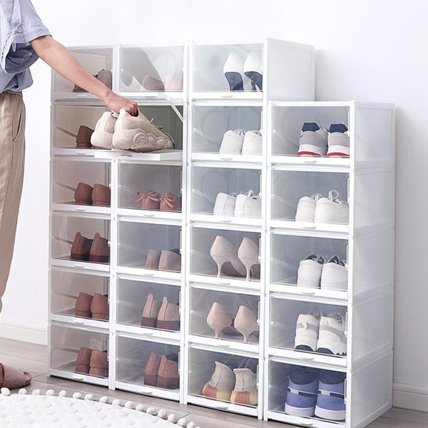 flip-open cover plastic shoe hanger storage transparent stackable shoes drawer case display box organizer supplies clothing & wardrobe
flip-open cover plastic shoe hanger storage transparent stackable shoes drawer case display box organizer supplies clothing & wardrobe