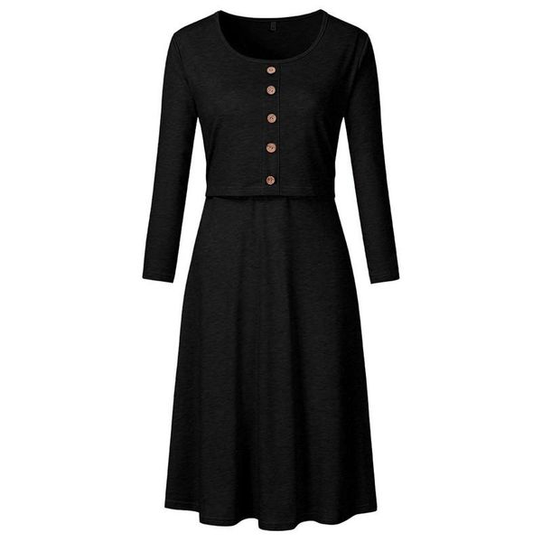 maternity dresses women's long sleeves vestidos button for nursing dress breastfeeding pregnancy clothes autumn feeding, White
maternity dresses women's long sleeves vestidos button for nursing dress breastfeeding pregnancy clothes autumn feeding, White