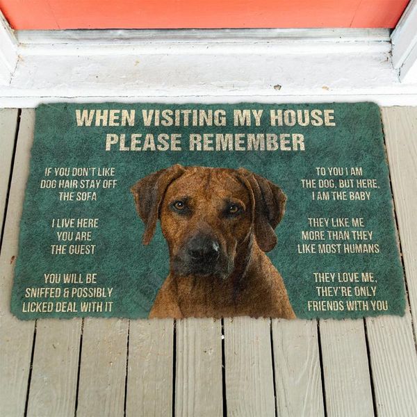 please remember rhodesian ridgeback dogs house rules doormat non slip door floor mats decor porch carpets
please remember rhodesian ridgeback dogs house rules doormat non slip door floor mats decor porch carpets