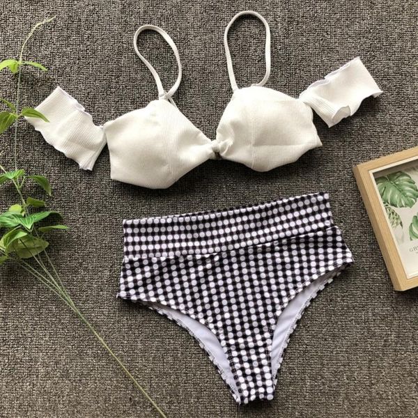 summer women off shoulder set two piece +shorts solid dots print high waist shorts beach bathing suit femme women's pants, White
summer women off shoulder set two piece +shorts solid dots print high waist shorts beach bathing suit femme women's pants, White