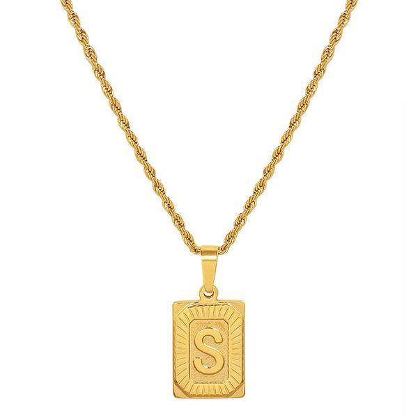 new 2022 pvd fashion jewelry women 18k gold plated rectangle stainls steel pendant initial necklace, Silver
new 2022 pvd fashion jewelry women 18k gold plated rectangle stainls steel pendant initial necklace, Silver