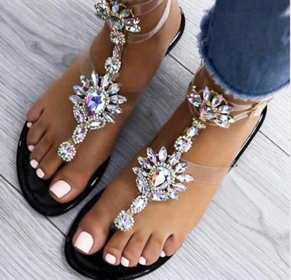 color woman sandals women shoes rhinestones chains thong gladiator flat crystal chaussure plus size 46 tenis feminino, Black
color woman sandals women shoes rhinestones chains thong gladiator flat crystal chaussure plus size 46 tenis feminino, Black