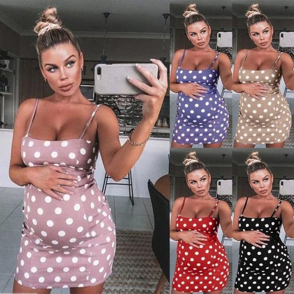 women maternity sleeveless strap short dress polka dot pregnant print bow bodycon mini dresses, White
women maternity sleeveless strap short dress polka dot pregnant print bow bodycon mini dresses, White