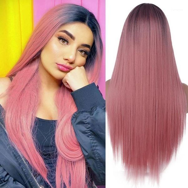 linghang long straight synthetic wigs ombre black pink wig for women cosplay natural middle part hair high temperature fiber1
linghang long straight synthetic wigs ombre black pink wig for women cosplay natural middle part hair high temperature fiber1