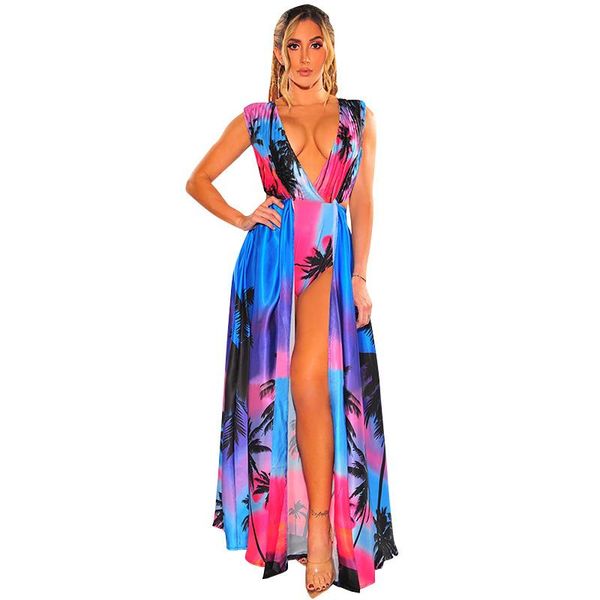 casual dresses 2021 summer women halter v-neck open back split irregular maxi dress party club floor length beach long vestidos, Black;gray 
casual dresses 2021 summer women halter v-neck open back split irregular maxi dress party club floor length beach long vestidos, Black;gray