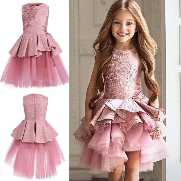 girl's dresses cute pink beads flower girls tiered ruffles little pageant dress formal party for teen kids, Red;yellow 
girl's dresses cute pink beads flower girls tiered ruffles little pageant dress formal party for teen kids, Red;yellow