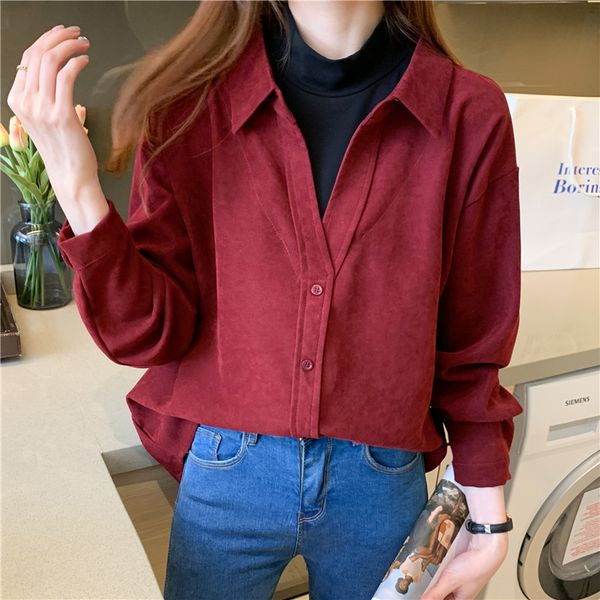 women's blouses & shirts female two-piece shirt, fake design, velvet, outdoor use, autumn and winter fashion, , 7r1c, White
women's blouses & shirts female two-piece shirt, fake design, velvet, outdoor use, autumn and winter fashion, , 7r1c, White
