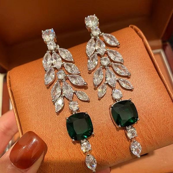 dangle & chandelier eyer fashion sparkling cubic zirconia long drop green stone earrings for women party birthday jewelry gift, Silver
dangle & chandelier eyer fashion sparkling cubic zirconia long drop green stone earrings for women party birthday jewelry gift, Silver