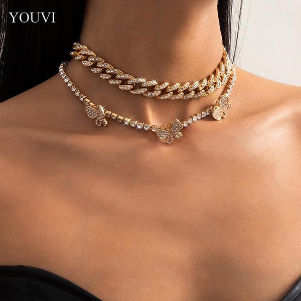 chains youvi 2pcs layered crystal necklace for women goth miami thick clavicle chain on neck butterfly choker jewelry, Silver
chains youvi 2pcs layered crystal necklace for women goth miami thick clavicle chain on neck butterfly choker jewelry, Silver