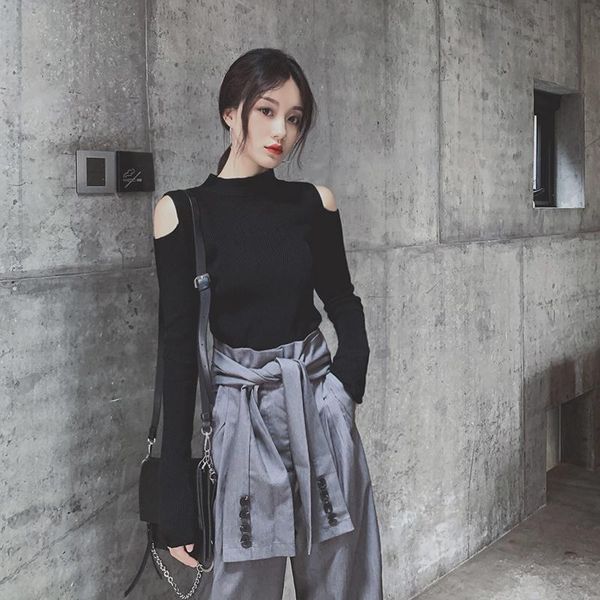 capri 2021 spring high waist lace up to black fine temperament tide trend female wild casual pants loose leg la462, Black;white
capri 2021 spring high waist lace up to black fine temperament tide trend female wild casual pants loose leg la462, Black;white