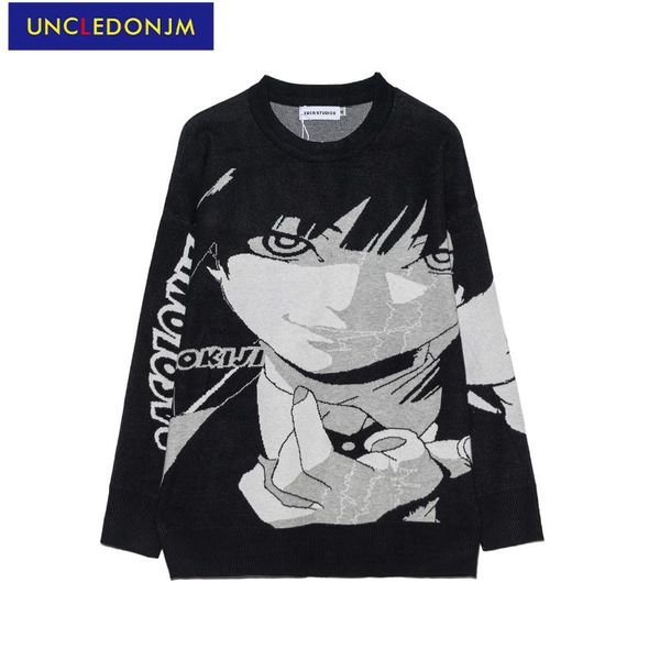 men's sweaters uncledonjm cartoon knitted sweater harajuku pullovers men korean fashion vintage anime winter 21227, White;black
men's sweaters uncledonjm cartoon knitted sweater harajuku pullovers men korean fashion vintage anime winter 21227, White;black