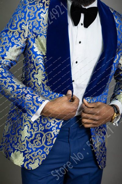 men's suits & blazers men gold pattern groom tuxedos shawl royal blue velvet lapel groomsmen wedding man ( jacket+pants+tie ) c729, White;black
men's suits & blazers men gold pattern groom tuxedos shawl royal blue velvet lapel groomsmen wedding man ( jacket+pants+tie ) c729, White;black