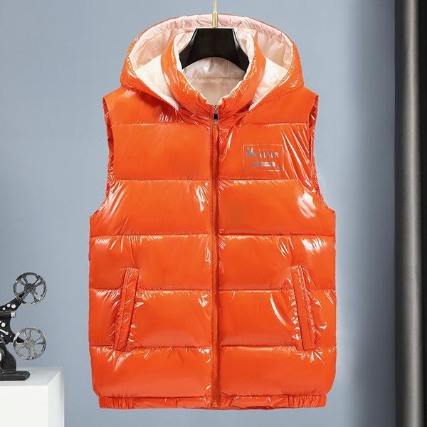 women's vests women winter hooded 2021 short bright color vest cotton padded jacket sleeveless female waistcoat, Black;white
women's vests women winter hooded 2021 short bright color vest cotton padded jacket sleeveless female waistcoat, Black;white