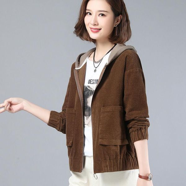 causal windbreaker female zippers jacket outerwear plus size 2021 autumn women jackets corduroy coat streetwear hooded women's, Black;brown
causal windbreaker female zippers jacket outerwear plus size 2021 autumn women jackets corduroy coat streetwear hooded women's, Black;brown