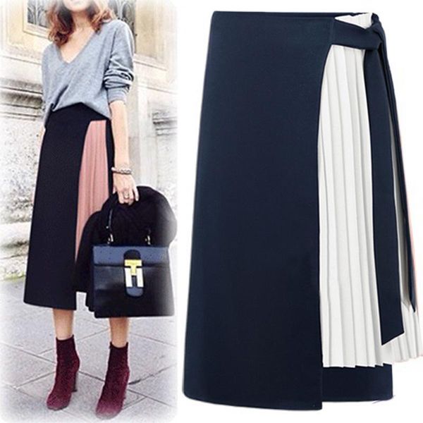 skirts pleated skirt high waist 2021 spring fashion casual ol office lady clothing streetwear women black patchwork mid-calf
skirts pleated skirt high waist 2021 spring fashion casual ol office lady clothing streetwear women black patchwork mid-calf
