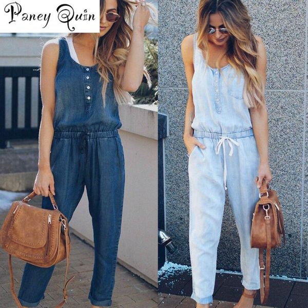 women's jumpsuits & rompers arrival women casual jumpsuit loose overalls denim for overall solid causal pants, Black;white
women's jumpsuits & rompers arrival women casual jumpsuit loose overalls denim for overall solid causal pants, Black;white
