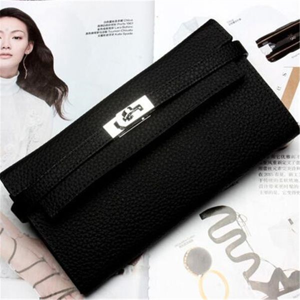 2021 new arrival women fashion temperament proce wallets first layer cowhide leather card holders leisure lock wallet long purse, Red;black
2021 new arrival women fashion temperament proce wallets first layer cowhide leather card holders leisure lock wallet long purse, Red;black