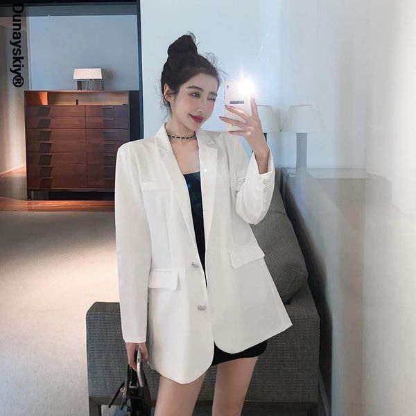 women's suits & blazers women casual korean version design sense lapel loose fit fashion tide spring autumn 2021, White;black
women's suits & blazers women casual korean version design sense lapel loose fit fashion tide spring autumn 2021, White;black