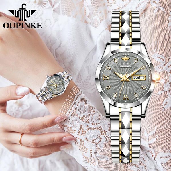 wristwatches swiss brand oupinke automatic mechanical womens watch fashion luxury 18 k gold waterproof necklace bracelets set 3169, Slivery;brown
wristwatches swiss brand oupinke automatic mechanical womens watch fashion luxury 18 k gold waterproof necklace bracelets set 3169, Slivery;brown