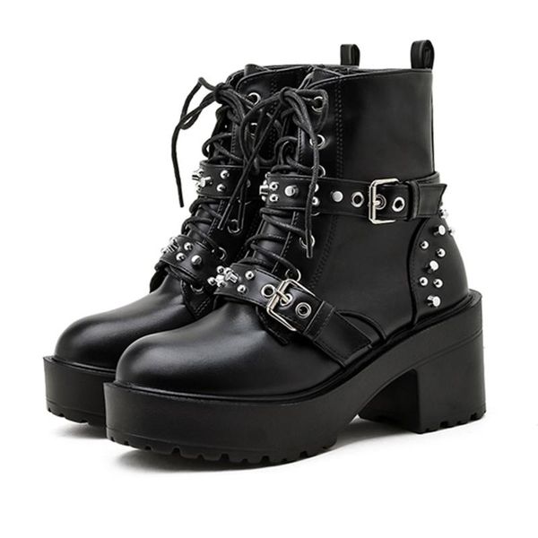 boots lucyever metal rivet punk style motorcycle women chunky heels platform ladies pu leather ankle autumn winter shoes, Black
boots lucyever metal rivet punk style motorcycle women chunky heels platform ladies pu leather ankle autumn winter shoes, Black