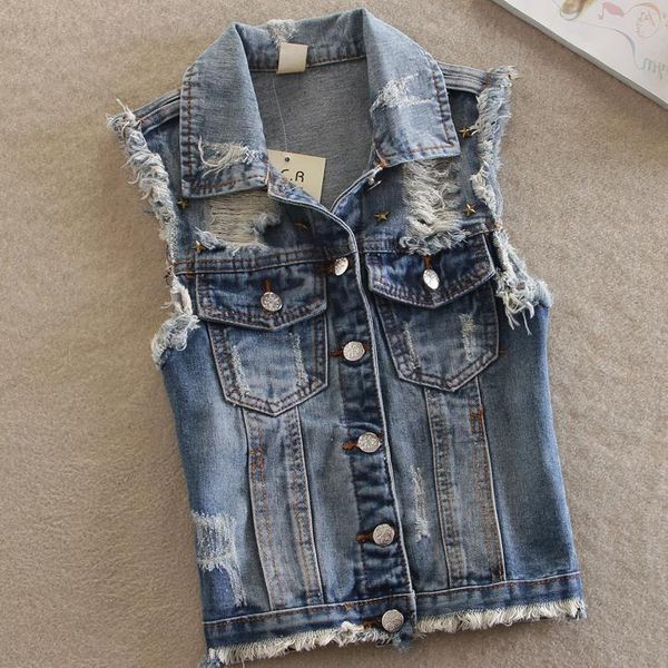 women's vests spring chalecos mujer plus size denim vest cowboy fashion rivets short jacket nftm, Black;white
women's vests spring chalecos mujer plus size denim vest cowboy fashion rivets short jacket nftm, Black;white