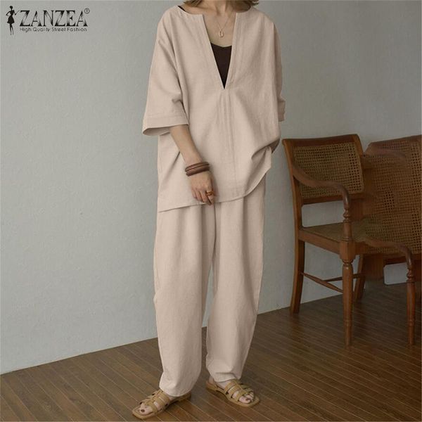 women's two piece pants autumn woman elegant 2pcs suit bohemian solid full sleeve v-neck blouse elastic waist pantalon pant fashion h, White
women's two piece pants autumn woman elegant 2pcs suit bohemian solid full sleeve v-neck blouse elastic waist pantalon pant fashion h, White
