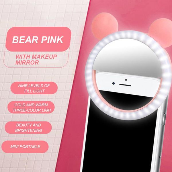 flash heads selfie ring light bear lights for phone led lamp 360 degrees rotation tik tok video usb charging
flash heads selfie ring light bear lights for phone led lamp 360 degrees rotation tik tok video usb charging