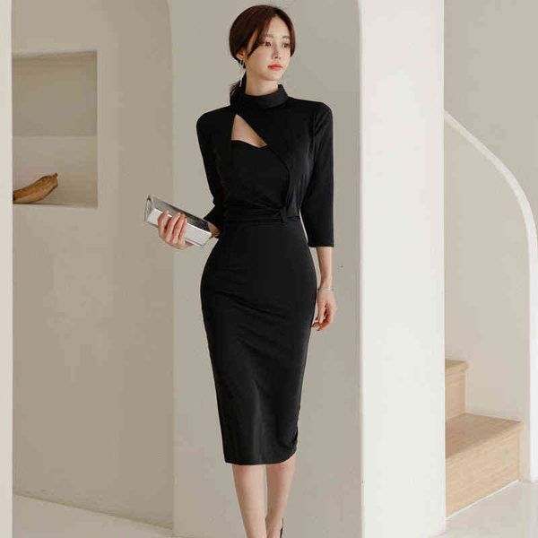 luxury dress 2022 spring korean fashion temperament elegant slim hip wrap stand collar dresses, Black;gray
luxury dress 2022 spring korean fashion temperament elegant slim hip wrap stand collar dresses, Black;gray