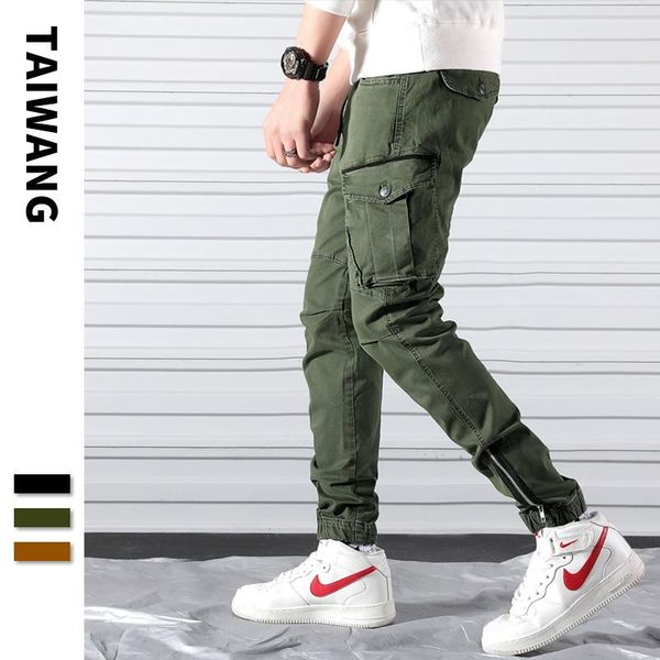 men's pants #2225 spring autumn hip hop cargo men cotton elastic waist trousers zipper skinny joggers side multi pockets, Black
men's pants #2225 spring autumn hip hop cargo men cotton elastic waist trousers zipper skinny joggers side multi pockets, Black
