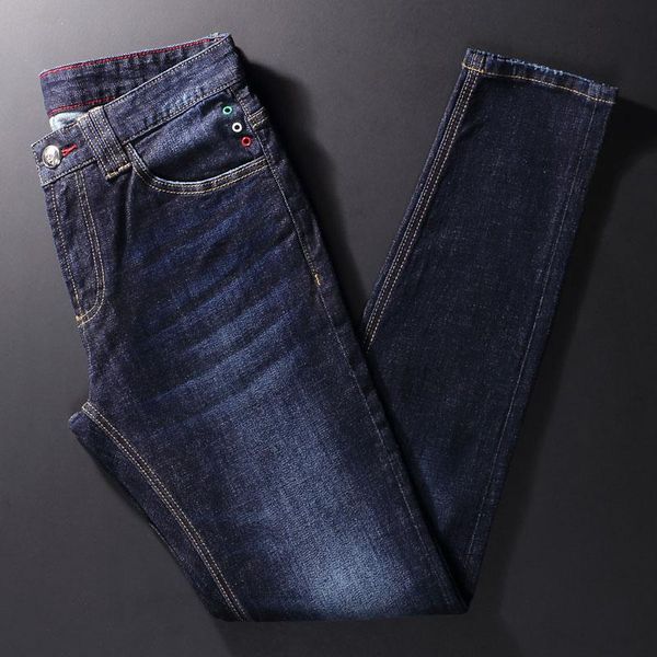 men's jeans european street fashion men vintage blue elastic slim fit retro designer casual denim pencil pants
men's jeans european street fashion men vintage blue elastic slim fit retro designer casual denim pencil pants