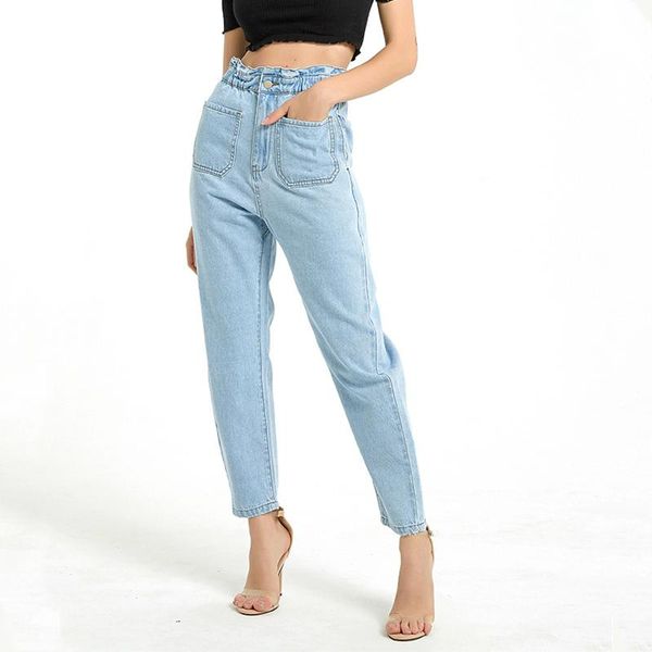 women's jeans plus size high waist boyfriend women elastic pockets baggy for harem denim pants trousers 4xl k900, Blue
women's jeans plus size high waist boyfriend women elastic pockets baggy for harem denim pants trousers 4xl k900, Blue