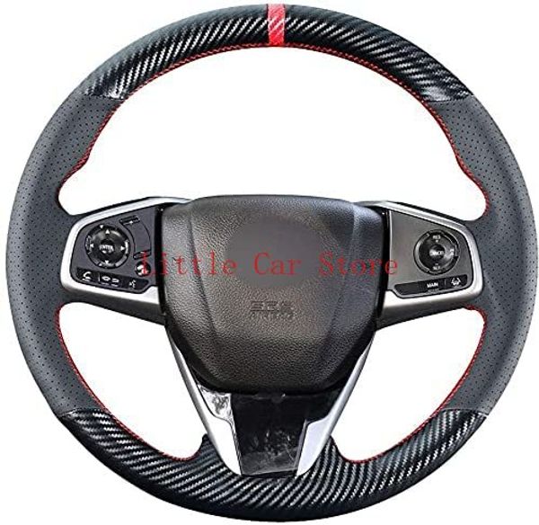 diy stitching carbon fiber steering wheel cover for honda civic 2016-21 clarity cr-v crv 2017-21 interior accessories
diy stitching carbon fiber steering wheel cover for honda civic 2016-21 clarity cr-v crv 2017-21 interior accessories