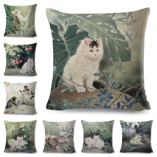 cushion/decorative pillow chinese style cat cushion cover decor colorful cartoon pet animal print pillowcase polyester case for sofa home 45
cushion/decorative pillow chinese style cat cushion cover decor colorful cartoon pet animal print pillowcase polyester case for sofa home 45