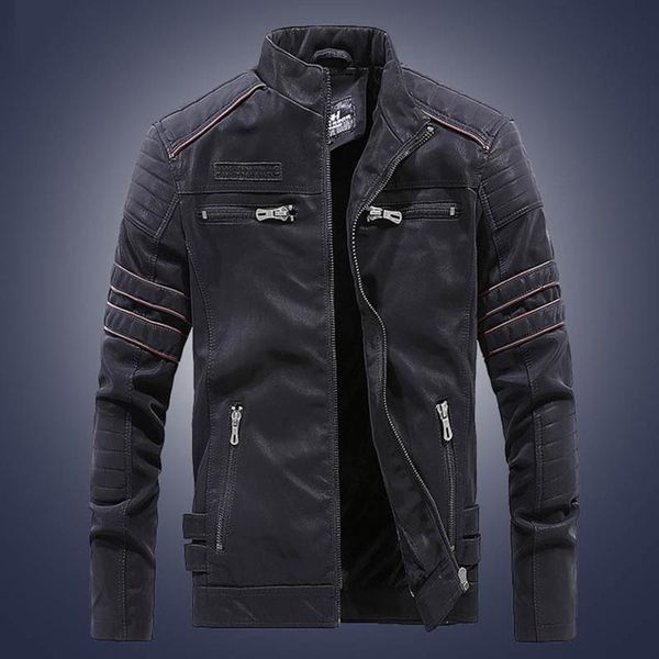 men outwear jackets pu leather coat zipper pocket long sleeve warm for winter tc21 men's, Black;brown
men outwear jackets pu leather coat zipper pocket long sleeve warm for winter tc21 men's, Black;brown