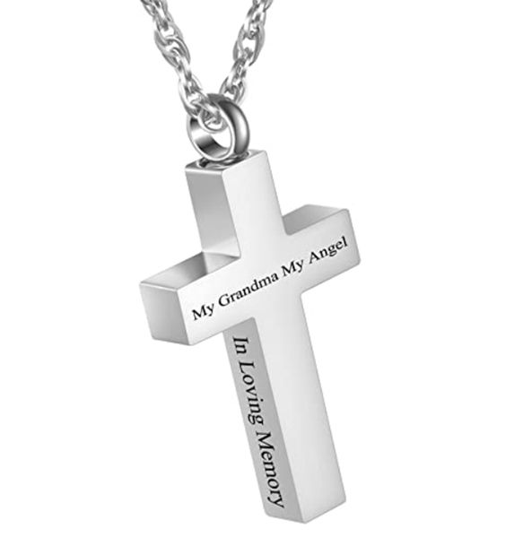 cremation jewelry cross pendant necklace souvenir jewelry ashes urn-in loving memory, Silver
cremation jewelry cross pendant necklace souvenir jewelry ashes urn-in loving memory, Silver