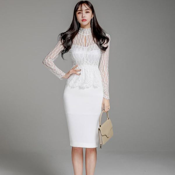 casual dresses fashion women slim lace perspective formal dress arrival office lady party vintage elegant white pencil, Black;gray
casual dresses fashion women slim lace perspective formal dress arrival office lady party vintage elegant white pencil, Black;gray