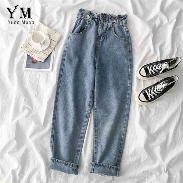 yuoomuoo quality soft vintage boyfriend for women elastic high waist mom black jeans harajuku long denim pants, Blue
yuoomuoo quality soft vintage boyfriend for women elastic high waist mom black jeans harajuku long denim pants, Blue