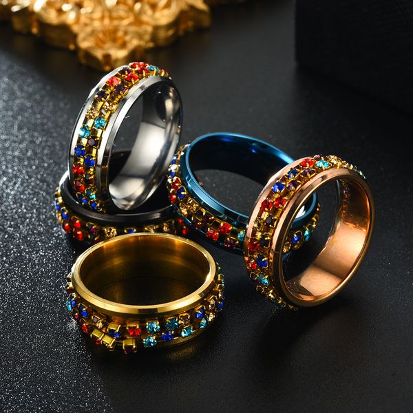 ring stainless steel colorful diamond chain rotation fashion silver jewelry infinity wholesale for women women's titanium black
ring stainless steel colorful diamond chain rotation fashion silver jewelry infinity wholesale for women women's titanium black
