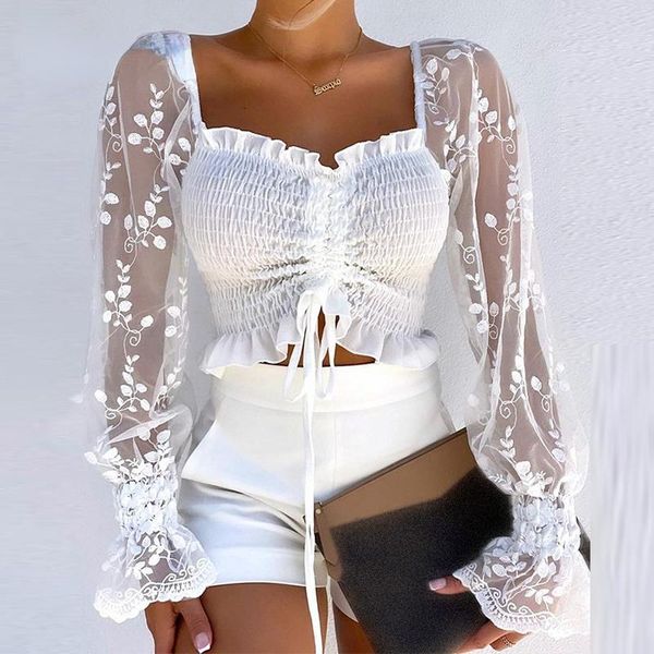 women's blouses & shirts 2021 arrival blouse detail frilled hem leaf pattern knitted top, White
women's blouses & shirts 2021 arrival blouse detail frilled hem leaf pattern knitted top, White