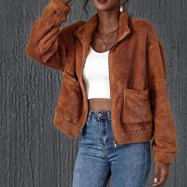 women's fur & faux high street autumn winter warm jacket woman 2021 fashion thick fleece plush lady jackets coats, Black
women's fur & faux high street autumn winter warm jacket woman 2021 fashion thick fleece plush lady jackets coats, Black