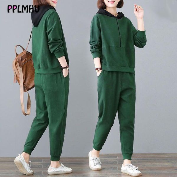 women's tracksuits plus size 4xl casual cotton sportswear solid loose long sleeve hoodie and trouser two-piece suit 2021 spring autumn, Gray
women's tracksuits plus size 4xl casual cotton sportswear solid loose long sleeve hoodie and trouser two-piece suit 2021 spring autumn, Gray