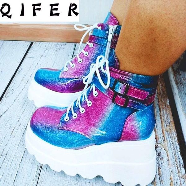 boots 2021 ankle shoes women lacing motorcycle wedges heels casual autumn platform fashion punk short 35-43, Black
boots 2021 ankle shoes women lacing motorcycle wedges heels casual autumn platform fashion punk short 35-43, Black