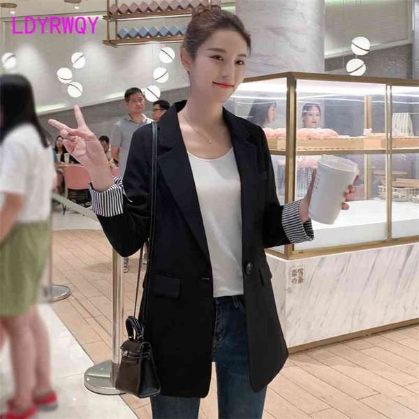 suit women's black autumn korean leisure regular single breasted button polyester 210603, White;black
suit women's black autumn korean leisure regular single breasted button polyester 210603, White;black