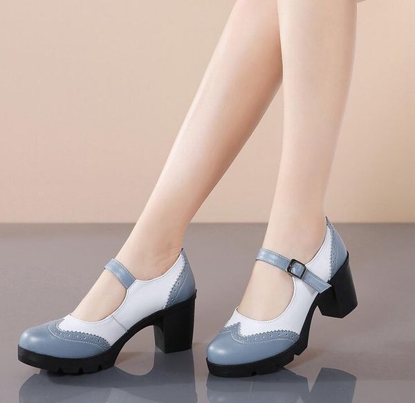 dress shoes girls high heels women mary jane pumps genuine leather elegant retro thick heel round toe platform ladies, Black
dress shoes girls high heels women mary jane pumps genuine leather elegant retro thick heel round toe platform ladies, Black