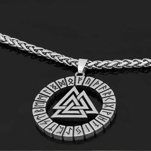 pendant necklaces metal carving nordic mythology viking celtic triangle knot rune lucky jewelry necklace, Silver
pendant necklaces metal carving nordic mythology viking celtic triangle knot rune lucky jewelry necklace, Silver